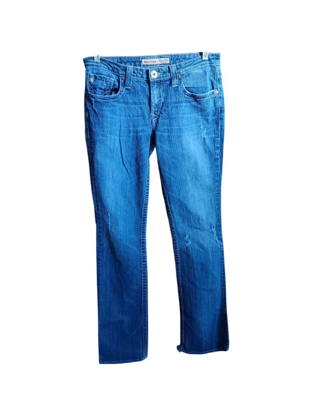 30XL Big Star Maddie Boot Mid Rise Jeans Distressed Blue Denim